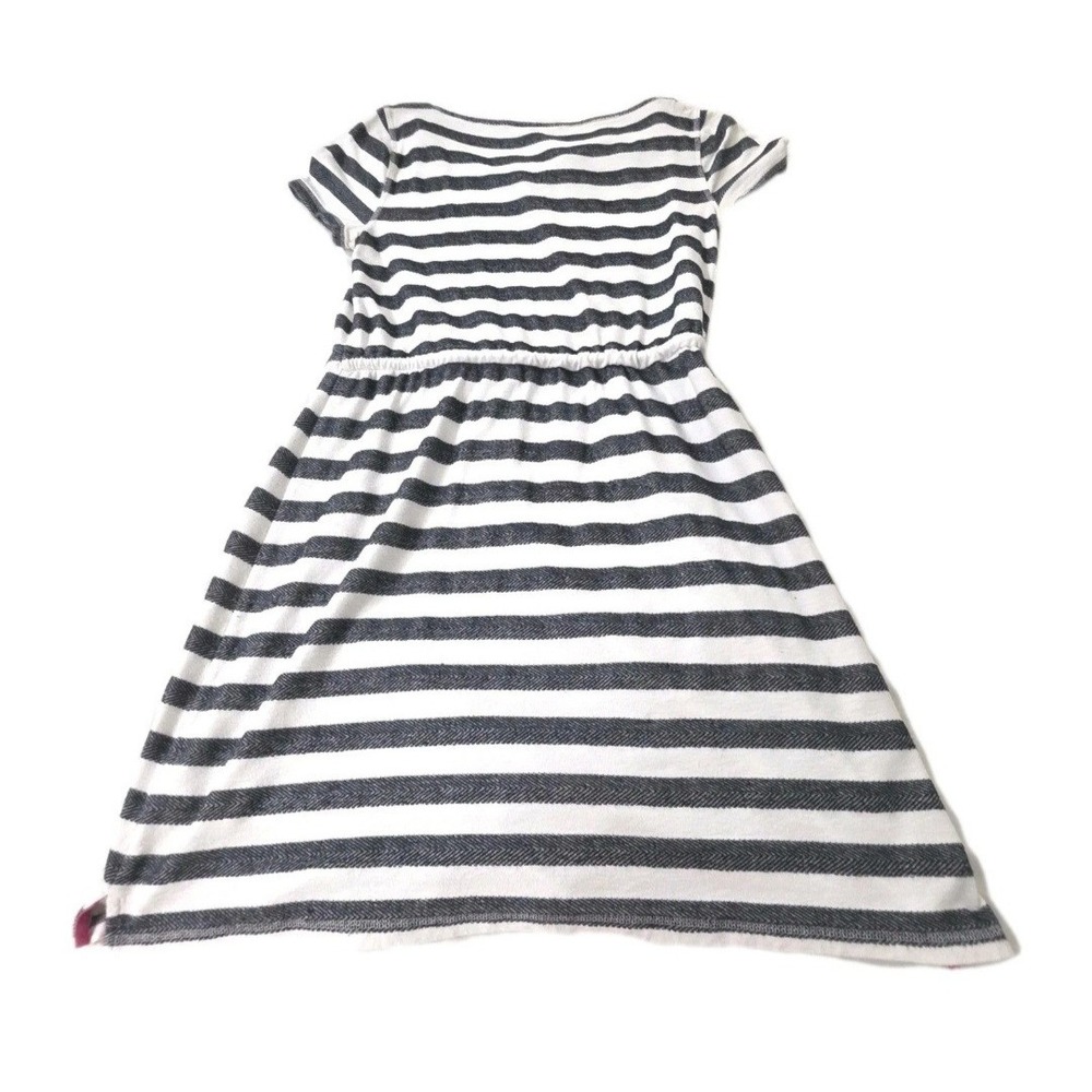 T by Talbots Women's Navy Blue Striped Drawstring Waist Athletic Dress M golf - Picture 2 of 8